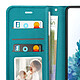 Mayaxess Étui Portefeuille pour Galaxy S20 FE avec Support Vidéo et Dragonne Turquoise pas cher