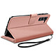 Acheter Mayaxess Étui Portefeuille pour Samsung Galaxy S21 avec Dragonne Rose gold