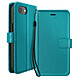 Mayaxess Étui Portefeuille pour iPhone 16e avec Support Vidéo et Dragonne Turquoise - Cet étui protège parfaitement votre Apple iPhone 16e grâce à sa coque interne en silicone souple qui absorbe les chocs et préserve l'écran comme le dos de l'appareil.