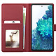 Mayaxess Étui Portefeuille pour Samsung Galaxy S20 FE Anti-RFID avec Coque Détachable Rouge pas cher