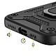 Acheter Mayaxess Coque pour iPhone 13 avec Cache Objectif Coulissant et Anneau Support Magnétique Noir