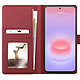 Mayaxess Étui Portefeuille pour Samsung Galaxy A37 Anti-RFID avec Coque Détachable Rouge pas cher
