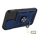 Avis Mayaxess Coque pour iPhone 13 avec Anneau Magnétique Rotatif et Cache Caméra Coulissant Bleu nuit