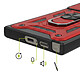 Acheter Mayaxess Coque pour Galaxy S23 Ultra avec Cache Caméra Coulissant et Bague Magnétique Rouge