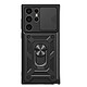 Mayaxess Coque pour Galaxy S22 Ultra avec Cache Caméra Coulissant et Bague Magnétique Noir Conception hybride pour Galaxy S22 Ultra, assurant une absorption optimale des chocs du quotidien