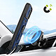 Mayaxess Coque pour iPhone 11 avec Anneau Magnétique Rotatif et Cache Caméra Coulissant Bleu nuit pas cher