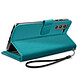 Acheter Mayaxess Étui Portefeuille pour Samsung Galaxy S21 FE avec Dragonne Turquoise