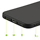 Acheter Mayaxess Coque pour iPhone 15 Pro Max en Silicone Souple avec Protection Sobre Antichoc Noir
