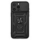 Mayaxess Coque pour iPhone 15 Pro Max avec Cache Objectif Coulissant et Anneau Support Magnétique Noir Cette coque antichoc pour Apple iPhone 15 Pro Max offre une protection robuste conforme à la norme militaire MIL-STD 810G afin d'absorber efficacement les chutes et les