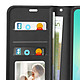 Mayaxess Etui Portefeuille pour Galaxy A27 avec Dragonne et Support Vidéo Noir pas cher