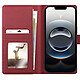 Mayaxess Étui Portefeuille pour iPhone 16e Protection Anti-RFID avec Coque Détachable Rouge pas cher