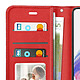 Mayaxess Étui Portefeuille pour Samsung Galaxy A53 5G avec Dragonne et Support Vidéo Rouge pas cher