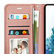 Mayaxess Étui Portefeuille pour Samsung Galaxy S20 FE avec Dragonne et Support Vidéo Rose gold pas cher