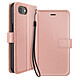 Mayaxess Étui Portefeuille pour iPhone 16e avec Dragonne et Support Vidéo Rose gold - Conçu sur mesure pour l'iPhone 16e, cet étui offre une protection intégrale à 360° contre les chocs et les rayures du quotidien grâce à sa coque interne souple.