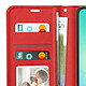 Mayaxess Étui Portefeuille pour Samsung Galaxy A27 avec Dragonne et Support Vidéo Rouge pas cher