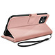 Acheter Mayaxess Etui Portefeuille pour iPhone 11 avec Dragonne et Support Vidéo Rose gold