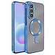 Avizar Coque pour Galaxy A57 MagSafe Souple Antichocs avec Contour Chromé - Cette coque pour Samsung Galaxy A57 présente un dos transparent en silicone avec contour chromé