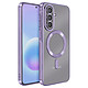 Avizar Coque pour Galaxy A57 MagSafe Souple Antichocs avec Contour Chromé Cette coque pour Samsung Galaxy A57 présente un dos transparent en silicone avec contour chromé