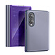 Avizar Étui Clapet Miroir pour Galaxy Z Fold8 Effet Cuir avec Support Mains-Libres - Cet étui sur mesure offre une protection intégrale parfaitement adaptée aux lignes et à l'ouverture pliable du Samsung Galaxy Z Fold8.