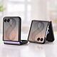 Acheter Avizar Coque pour Galaxy Z Flip 8 Effet Cuir Carbone avec Bords Surélevés