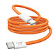 LinQ Câble USB-C vers USB-C PD 60W Charge Rapide 1m avec Éjecteur SIM Inclus Orange - Ce câble est parfaitement compatible avec les smartphones, tablettes et PC portables équipés d'un port USB-C, garantissant une connexion stable et polyvalente au quotidi