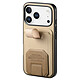 Avizar Coque pour iPhone 17 Pro Max Effet Tissu avec Support et Porte-Cartes - Conception sur-mesure spécialement élaborée pour votre iPhone 17 Pro Max, assurant un ajustement parfait tout en préservant un accès direct à tous les boutons et ports.