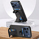 Acheter Avizar Coque pour iPhone 17 Pro Effet Tissu avec Support et Porte-Cartes