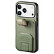 Avizar Coque pour iPhone 17 Pro Max Effet Tissu avec Support et Porte-Cartes - Conception sur-mesure spécialement élaborée pour votre iPhone 17 Pro Max, assurant un ajustement parfait tout en préservant un accès direct à tous les boutons et ports.