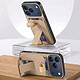 Acheter Avizar Coque pour iPhone 17 Pro Effet Tissu avec Support et Porte-Cartes