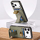 Acheter Avizar Coque pour iPhone 17 Pro Max Effet Tissu avec Support et Porte-Cartes