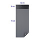 Acheter Partel Tapis de Bureau et Souris Réversible avec Station de Charge Induction 3 en 1 Gris