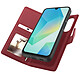 Mayaxess Étui Portefeuille pour Samsung Galaxy A16 Anti-RFID avec Coque Détachable Rouge Conçu sur mesure pour le Samsung Galaxy A16, cet étui garantit un ajustement parfait et un accès sans entrave à toutes les connectiques, caméras et boutons.