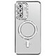 Coque pour Galaxy A56 / A36 Compatible MagSafe avec Contour à Strass Argent - Coque pour Galaxy A56 / A36 Compatible MagSafe avec Contour à Strass