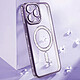 Acheter Coque pour iPhone 14 Pro Max Compatible MagSafe avec Contour à Strass Violet