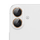 Zanaé Protection Caméra Camera pour iPhone 17 avec Cerclage Aluminium Renforcé Dorée pas cher