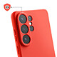 Avis Coque pour Galaxy S26 Ultra en Silicone Soft-Touch avec Doublure Microfibre Orange