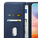 Étui Portefeuille pour Redmi 17 Chesterfield avec Fonction Support Vidéo Bleu nuit pas cher