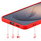 Acheter Coque pour Galaxy S26 en Silicone Soft-Touch avec Doublure Microfibre Rouge