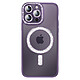 Coque pour iPhone 14 Pro Max Compatible MagSafe avec Contour à Strass Violet Coque pour iPhone 14 Pro Max Compatible MagSafe avec Contour à Strass
