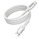 Zanaé Câble USB-A vers Lightning en Nylon Tressé Flexible Renforcé Anti-nœuds 1.2 m Blanc Large compatibilité avec les appareils dotés d'un port Apple Lightning, tels que les iPhone ou AirPods, pour une alimentation stable depuis tout chargeur USB-A.
