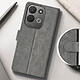 Acheter Étui Portefeuille pour Redmi 17 Chesterfield avec Fonction Support Vidéo Gris
