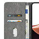 Étui Portefeuille pour Redmi 17C Chesterfield avec Fonction Support Vidéo Gris pas cher