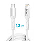 Acheter Zanaé Câble USB-C vers Lightning pour iPhone / iPad / AirPods Tressé 1.2 m Anti-nœuds Blanc