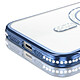 Avis Coque pour iPhone 14 Pro Max Compatible MagSafe avec Contour à Strass Bleu