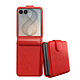 Étui à Clapet pour Galaxy Z Flip 8 Série Chesterfield Effet Cuir Texturé Rouge - Cet étui a été conçu sur mesure pour votre Galaxy Z Flip 8, accompagnant avec fluidité tous ses mouvements d'ouverture et de fermeture.