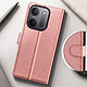 Acheter Étui Portefeuille pour Redmi 17C Chesterfield avec Fonction Support Vidéo Rose