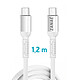 Acheter Zanaé Câble USB-C vers USB-C 60W 3A Tressé Flexible Renforcé Anti-nœuds 1.2 m Blanc