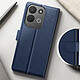 Acheter Étui Portefeuille pour Redmi 17 Chesterfield avec Fonction Support Vidéo Bleu nuit