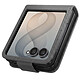 Étui à Clapet pour Galaxy Z Flip 8 Série Chesterfield Effet Cuir Texturé Noir pas cher