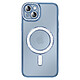 Coque pour iPhone 15 Plus Compatible MagSafe avec Contour à Strass Bleu Conçue sur mesure pour votre iPhone 15 Plus, cette coque épouse parfaitement les formes de l'appareil tout en laissant un accès complet aux boutons et au port de charge.